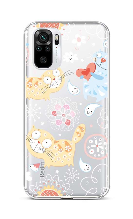 Zadní silikonový kryt na Xiaomi Redmi Note 10 Happy Cats