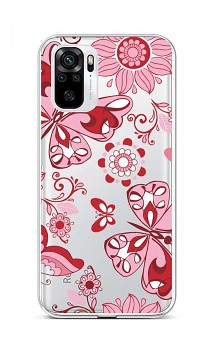 Zadní silikonový kryt na Xiaomi Redmi Note 10 Pink Butterfly