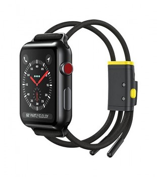 Řemínek Baseus Rope Strap pro Apple Watch 3-4-5-6-SE 42-44mm černý