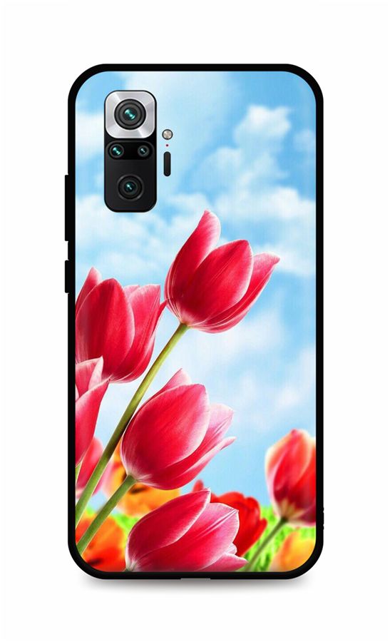 Zadní silikonový kryt DARK na Xiaomi Redmi Note 10 Pro Tulips