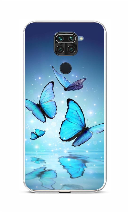 Zadní silikonový kryt na Xiaomi Redmi Note 9 Modří motýlci