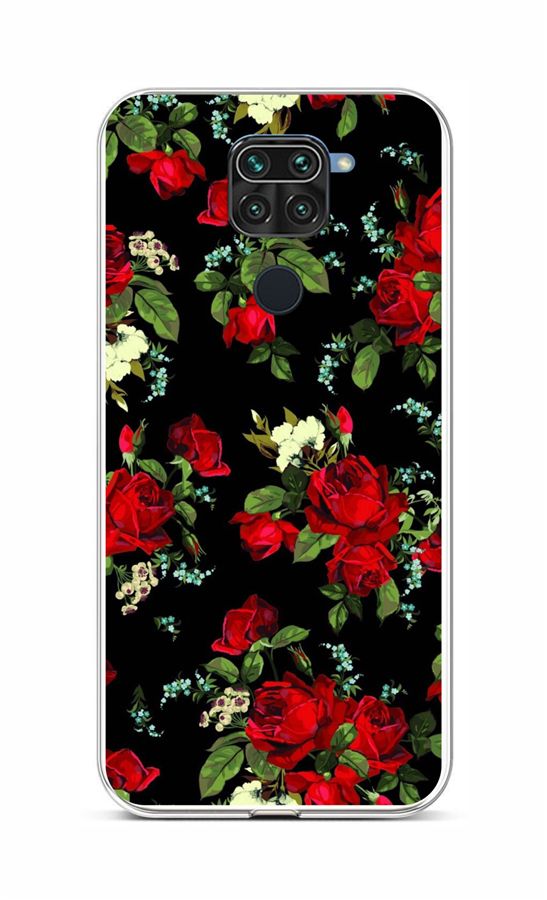 Zadní silikonový kryt na Xiaomi Redmi Note 9 Květy růží