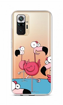 Zadní silikonový kryt na Xiaomi Redmi Note 10 Pro Cartoon Flamingos  