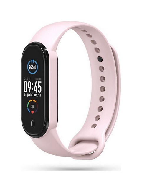 Silikonový řemínek BLACKMOON Iconband pro Xiaomi Mi Band 5-6 růžový