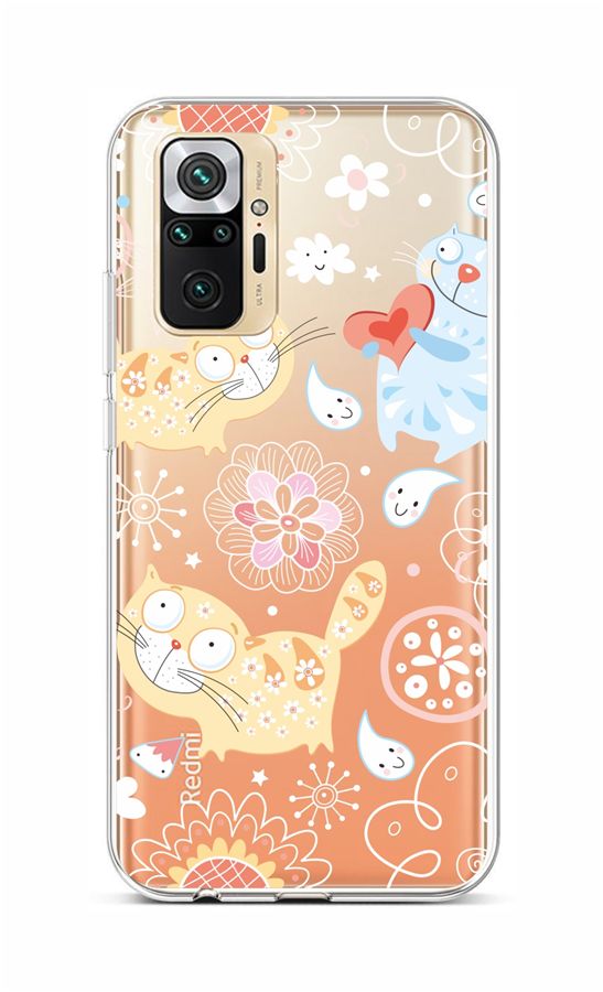 Zadní silikonový kryt na Xiaomi Redmi Note 10 Pro Happy Cats    