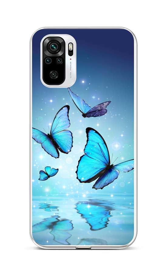 Zadní silikonový kryt na Xiaomi Redmi Note 10 Modří motýlci