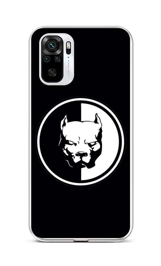 Levně Kryt TopQ Xiaomi Redmi Note 10 silikon Černobílý pitbull 59610 (pouzdro neboli obal na mobil Xiaomi Redmi Note 10)