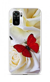 Zadní silikonový kryt na Xiaomi Redmi Note 10 Červený motýl