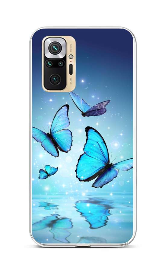 Zadní silikonový kryt na Xiaomi Redmi Note 10 Pro Modří motýlci