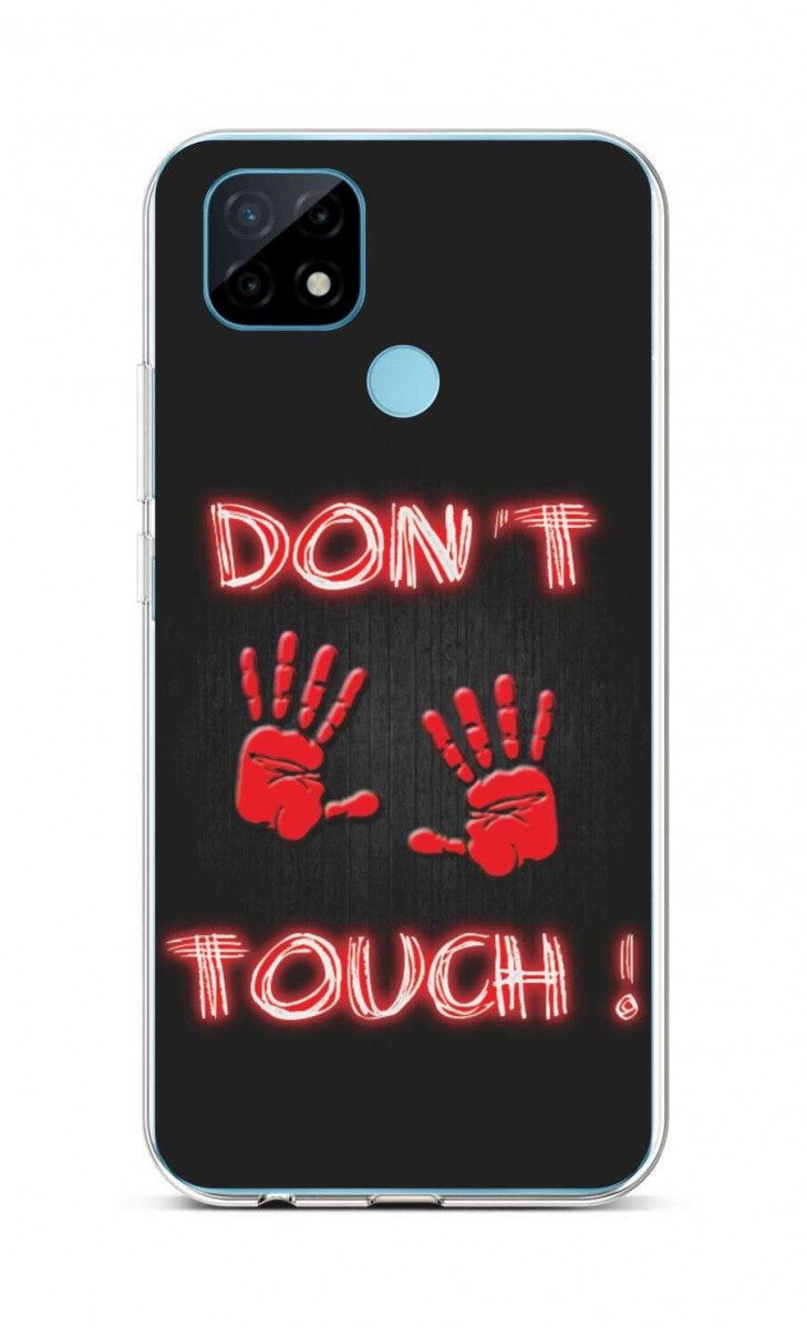 Zadní silikonový kryt na Realme C21 Don´t Touch Red     