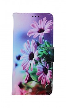 Knížkové pouzdro na Xiaomi Redmi Note 10 Fialové květy