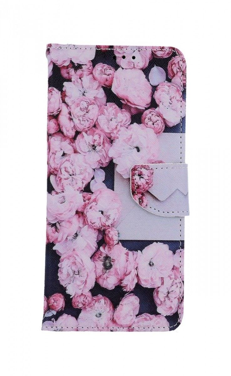 Knížkové pouzdro na Xiaomi Redmi Note 10 Růžové květy
