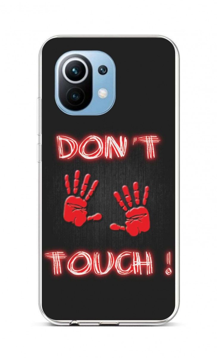 Zadní silikonový kryt na Xiaomi Mi 11 Lite Don´t Touch Red    