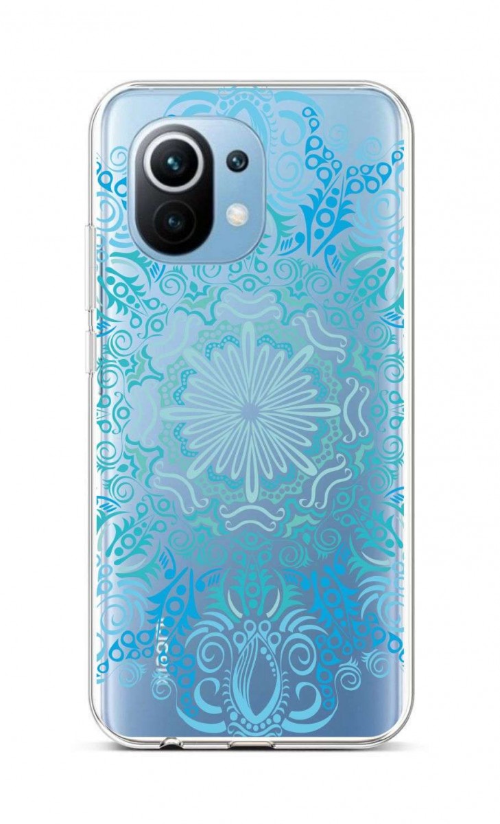 Zadní silikonový kryt na Xiaomi Mi 11 Lite Blue Mandala    