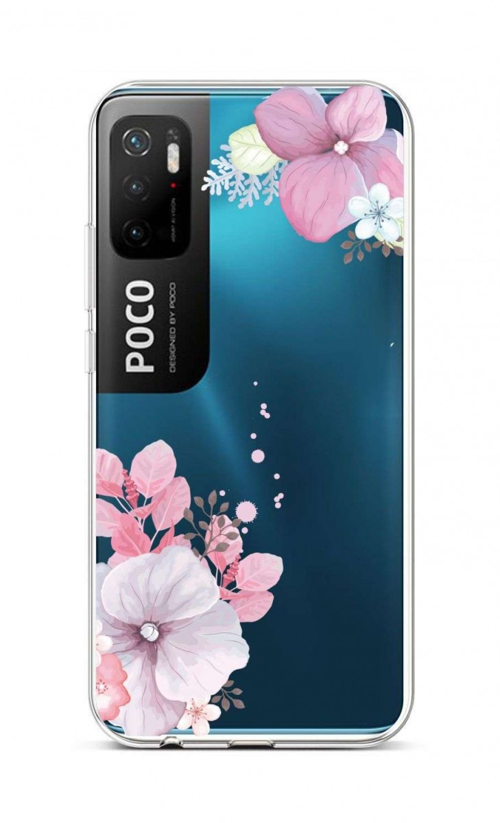 Zadní silikonový kryt na Xiaomi Poco M3 Pro Violet Blossom   