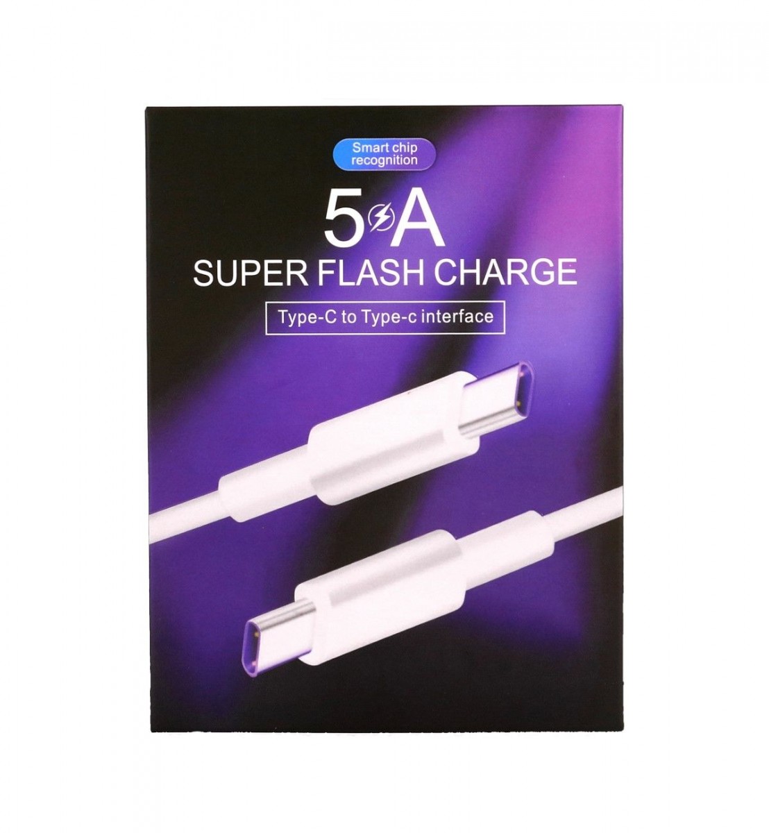 Datový kabel Super Flash Charge USB-C - USB-C 1 m bílý 5A