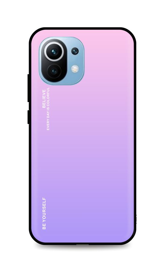 Zadní pevný kryt LUXURY na Xiaomi Mi 11 Lite duhový růžový 