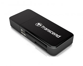 Čtečka paměťových karet TRANSCEND RDF5 USB 3.1 typ A se dvěma sloty černá