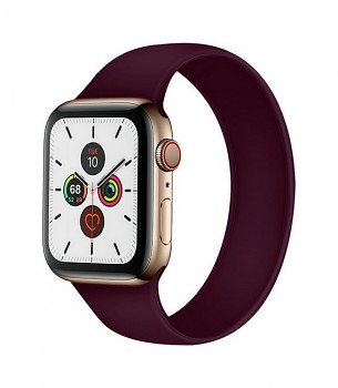Silikonový řemínek Basic pro Apple Watch 3-4-5-6-SE 42-44mm vínový