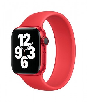 Silikonový řemínek Basic pro Apple Watch 3-4-5-6-SE 42-44mm červený