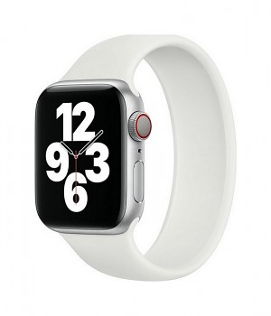 Silikonový řemínek Basic pro Apple Watch 3-4-5-6-SE 42-44mm bílý