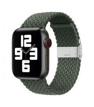 Pletený řemínek Braid pro Apple Watch 3-4-5-6-SE 38-40mm zelený