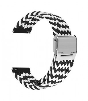 Pletený řemínek Braid pro Apple Watch 3-4-5-6-SE 38-40mm černo-bílý