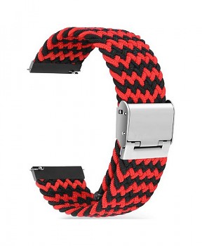 Pletený řemínek Braid pro Apple Watch 3-4-5-6-SE 38-40mm červeno-černý