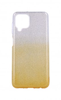 Zadní pevný kryt na Samsung A22 glitter stříbrno-oranžový