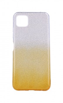 Zadní pevný kryt na Samsung A22 5G glitter stříbrno-oranžový