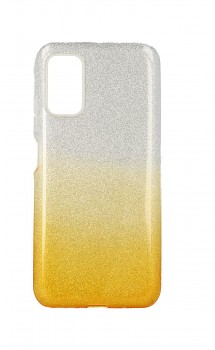 Zadní pevný kryt na Xiaomi Redmi Note 10 5G glitter stříbrno-oranžový
