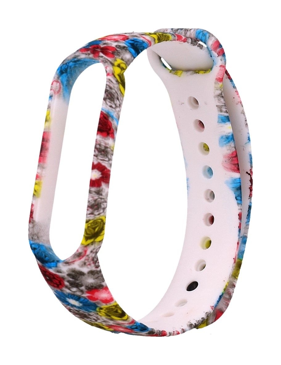 Silikonový řemínek Basic pro Xiaomi Mi Band 5-6 Flowers mix 