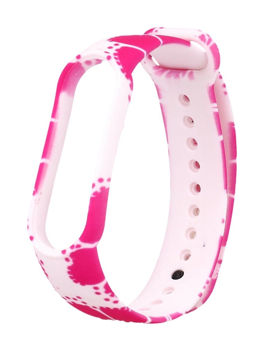 Silikonový řemínek Basic pro Xiaomi Mi Band 5-6 Růžový květ  