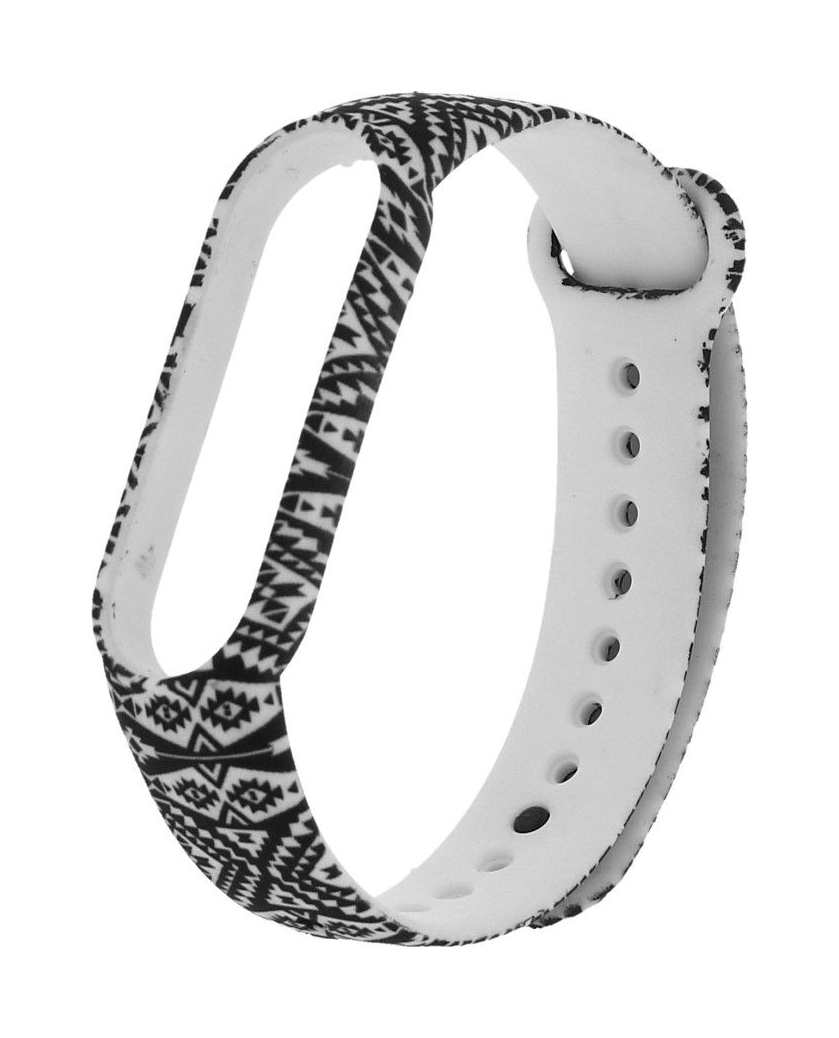 Silikonový řemínek Basic pro Xiaomi Mi Band 5-6 Black Ornament  