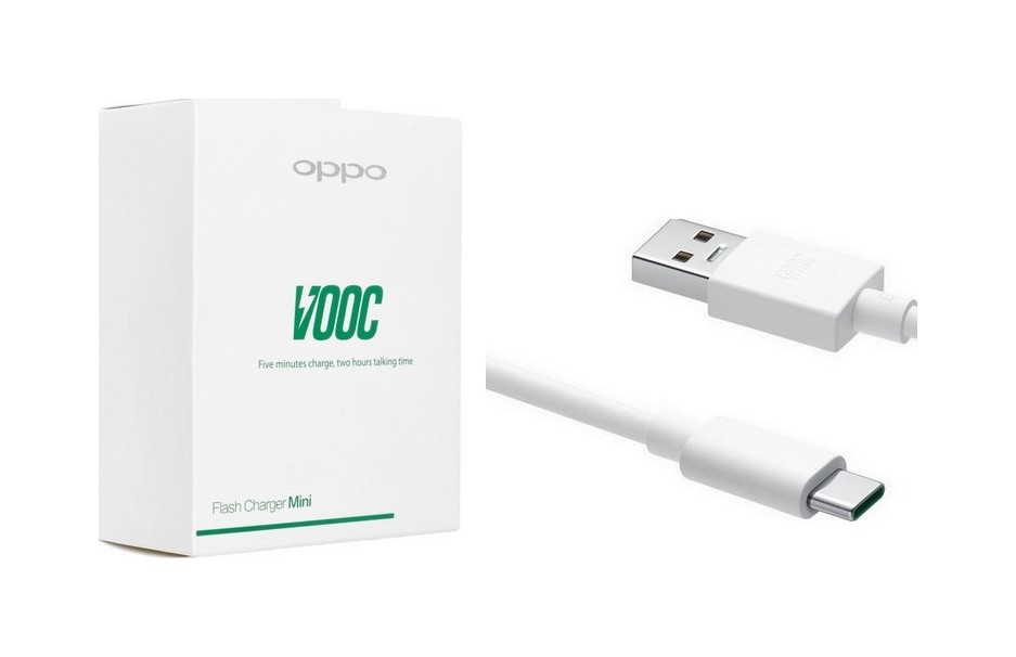 Originální rychlonabíječka Oppo včetně USB-C datového kabelu bílá 4A 20W