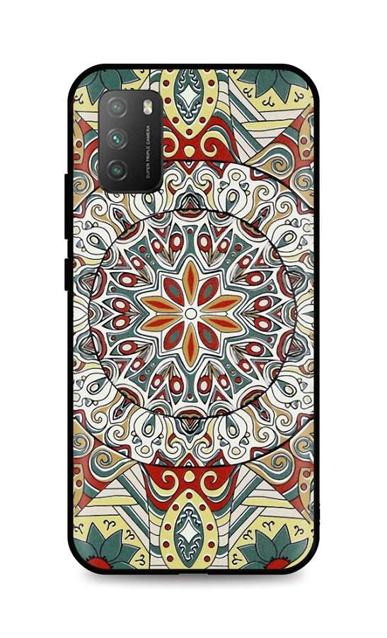 Levně Kryt TopQ Xiaomi Poco M3 3D silikon Barevná mandala 60590 (pouzdro neboli obal na mobil Xiaomi Poco M3)
