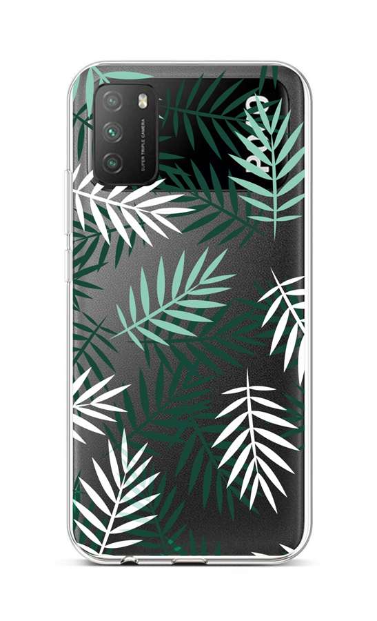Levně Kryt TopQ Xiaomi Poco M3 silikon Listy 60619 (pouzdro neboli obal na mobil Xiaomi Poco M3)