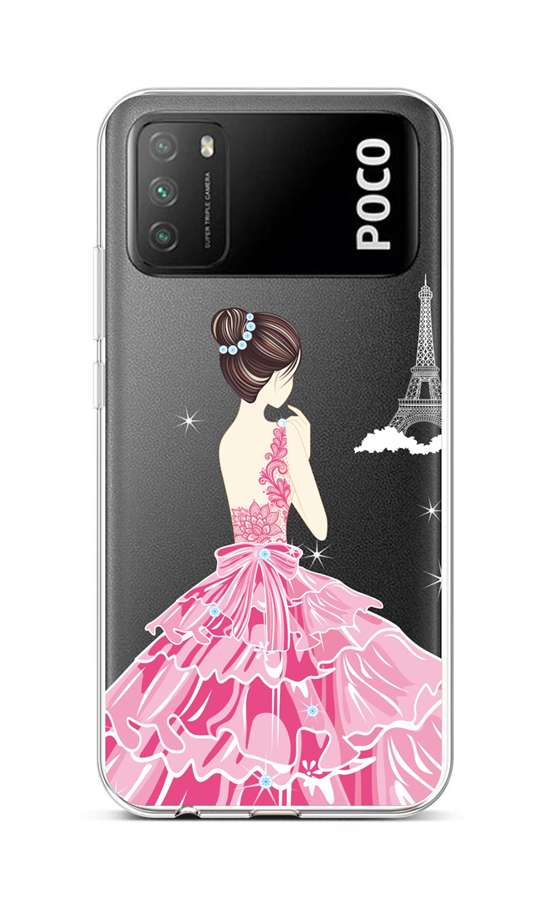 Levně Kryt TopQ Xiaomi Poco M3 silikon Pink Princess 60632 (pouzdro neboli obal na mobil Xiaomi Poco M3)