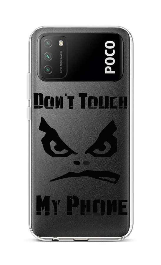 Levně Kryt TopQ Xiaomi Poco M3 silikon Don't Touch průhledný 60641 (pouzdro neboli obal na mobil Xiaomi Poco M3)