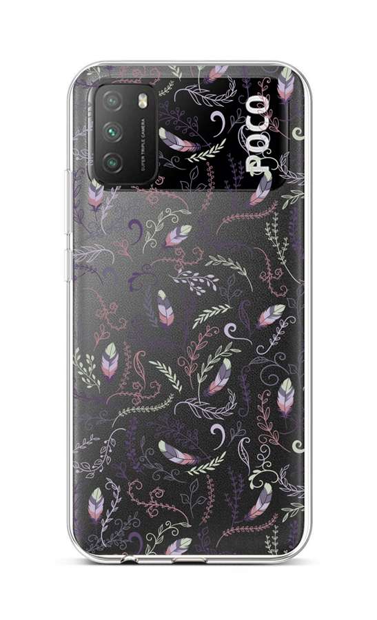 Levně Kryt TopQ Xiaomi Poco M3 silikon Peříčka 2 60654 (pouzdro neboli obal na mobil Xiaomi Poco M3)