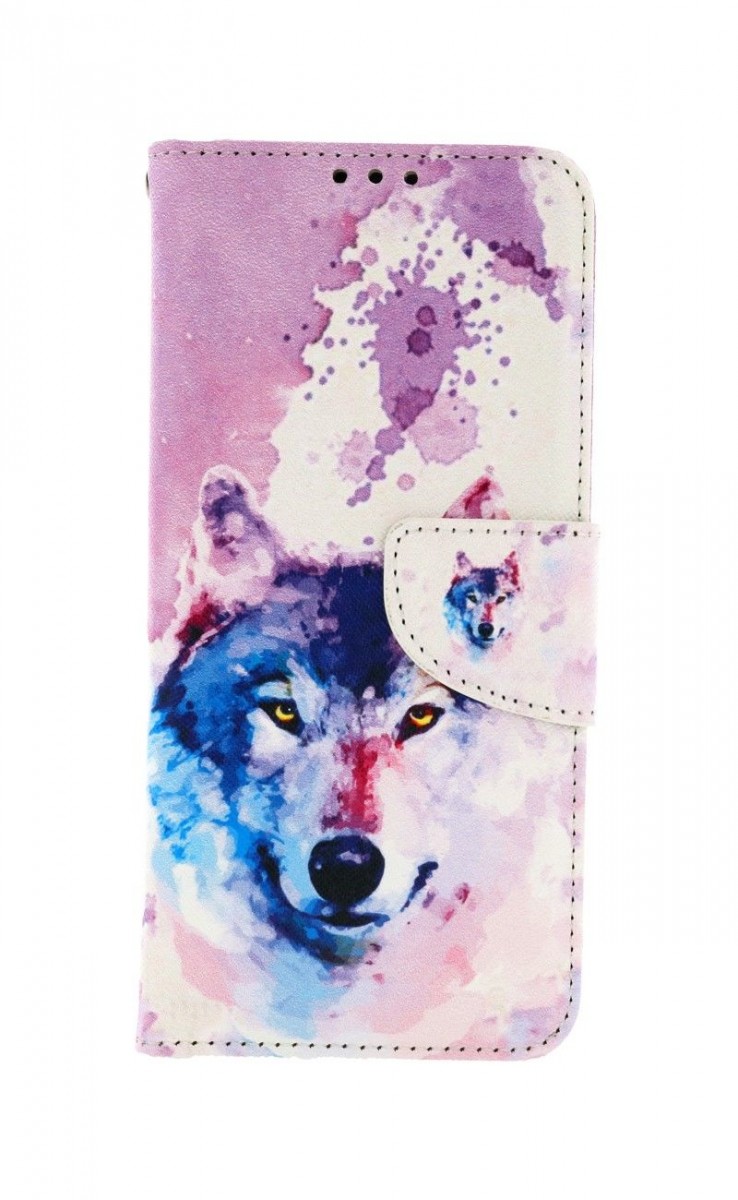 Levně Pouzdro TopQ Samsung A22 knížkové Polární vlk 60691 (obal neboli kryt na mobil Samsung A22)