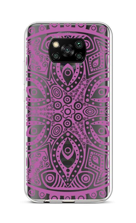 Levně Kryt TopQ Xiaomi Poco X3 silikon Violet Mandala 60828 (pouzdro neboli obal na mobil Xiaomi Poco X3)