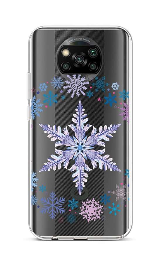Levně Kryt TopQ Xiaomi Poco X3 silikon Snowflake 60829 (pouzdro neboli obal na mobil Xiaomi Poco X3)