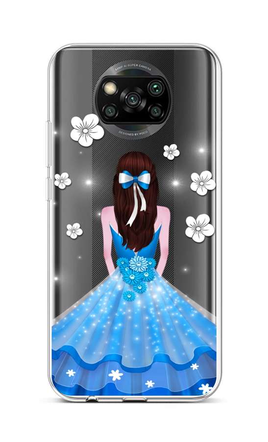 Zadní silikonový kryt na Xiaomi Poco X3 Blue Princess