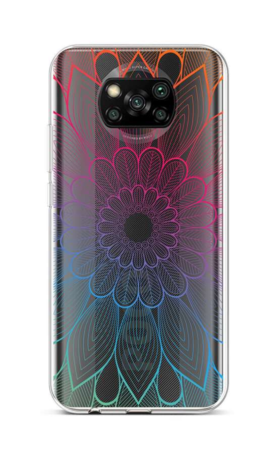 Levně Kryt TopQ Xiaomi Poco X3 silikon Rainbow Mandala 60852 (pouzdro neboli obal na mobil Xiaomi Poco X3)