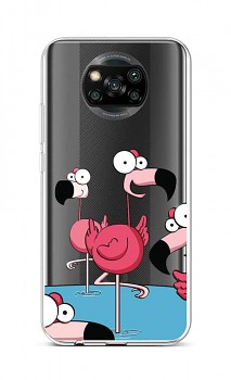 Zadní silikonový kryt na Xiaomi Poco X3 Cartoon Flamingos