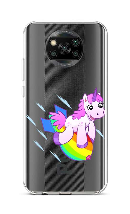 Levně Kryt TopQ Xiaomi Poco X3 silikon Flying Unicorn 60861 (pouzdro neboli obal na mobil Xiaomi Poco X3)