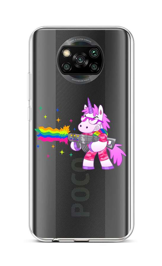 Levně Kryt TopQ Xiaomi Poco X3 silikon Rainbow Gun 60863 (pouzdro neboli obal na mobil Xiaomi Poco X3)