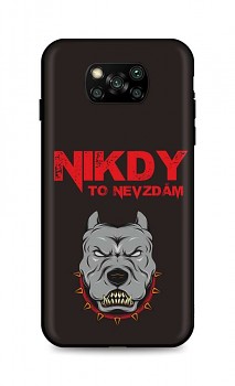 Zadní silikonový kryt DARK na Xiaomi Poco X3 Nikdy to nevzdám