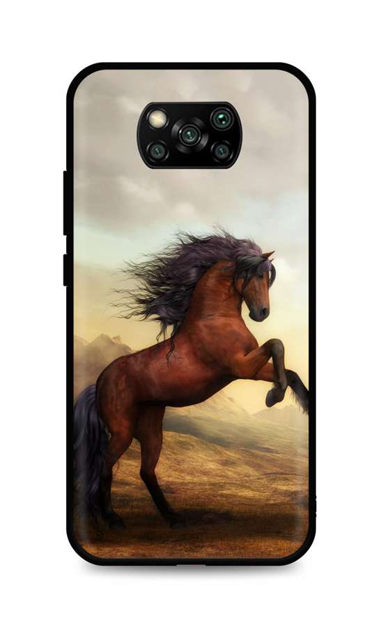 Levně Kryt TopQ Xiaomi Poco X3 silikon Brown Horse 60915 (pouzdro neboli obal na mobil Xiaomi Poco X3)